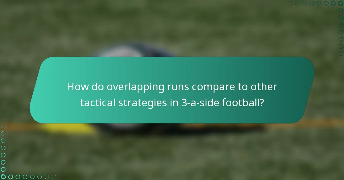 How do overlapping runs compare to other tactical strategies in 3-a-side football?
